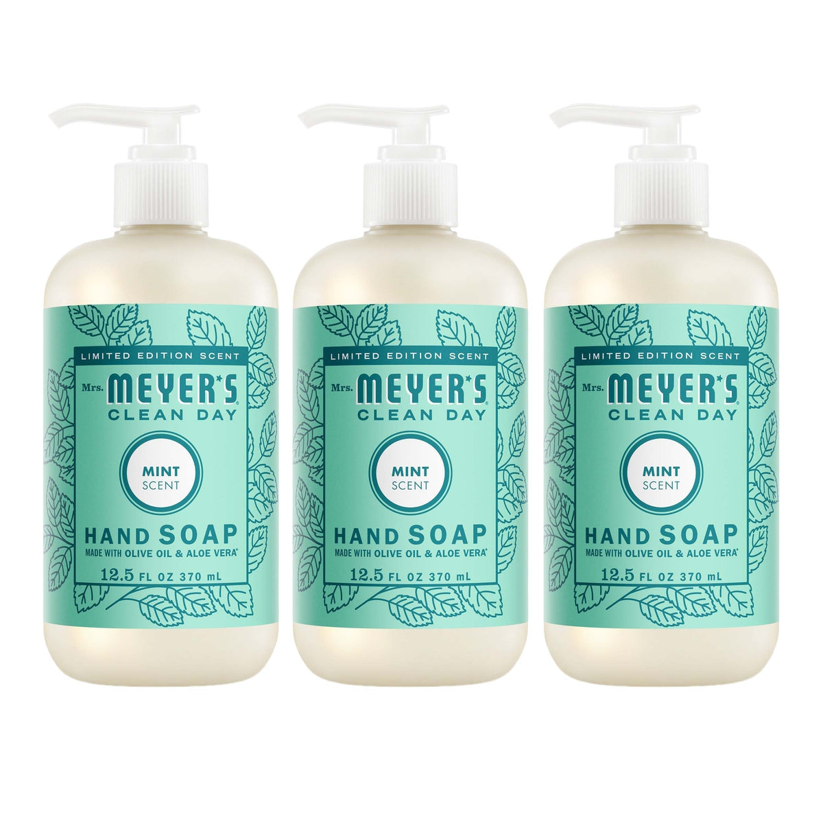 Mrs. Meyer's Mint Liquid Hand Soap 3-count Bundle